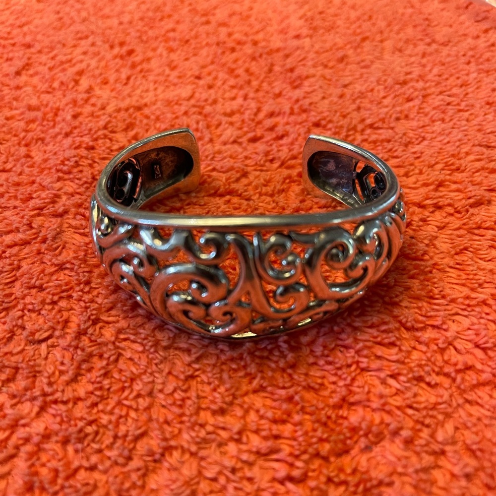 .925 Scroll Work Cuff Bracelet